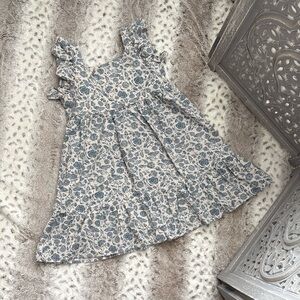 Cat & Jack floral ruffle sleeve dress girls large garden party girlhoodcore